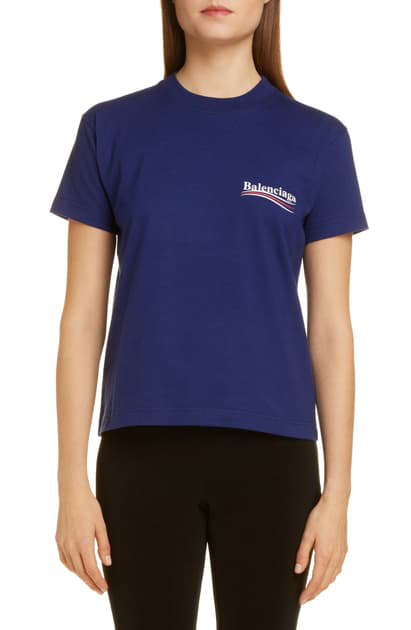blue balenciaga tee
