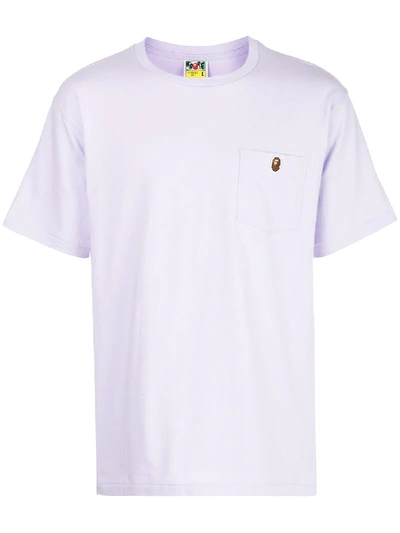 Shop Bape One Point T-shirt In Purple