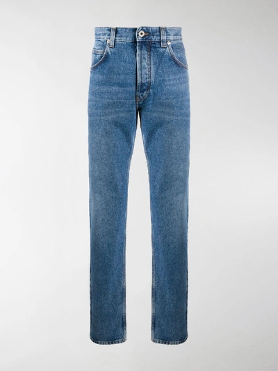 Shop Loewe Straight Leg Jeans In Blue