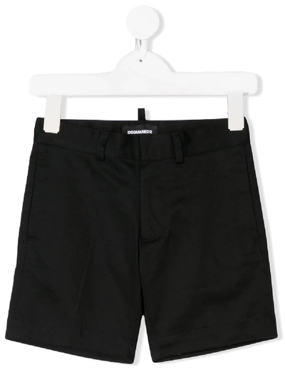 Dsquared2 Logo-tape Chino Shorts In Black