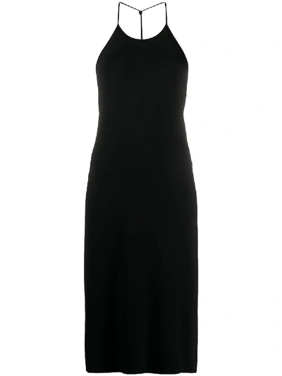 Shop Bottega Veneta Backless Halterneck Jersey Dress In Black