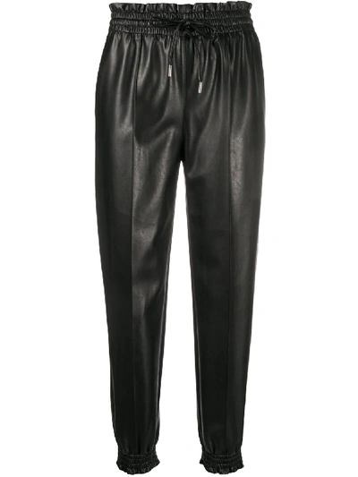 Shop Ermanno Scervino Leather Look Trousers In Black