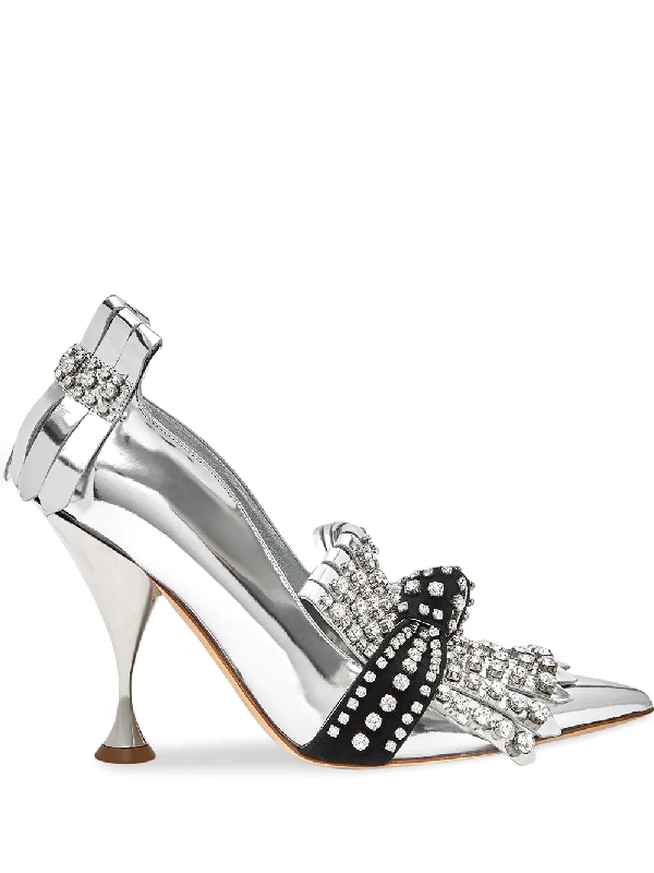 burberry pumps silver