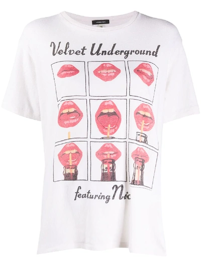 Shop R13 Velvet Underground Graphic-print T-shirt In Neutrals