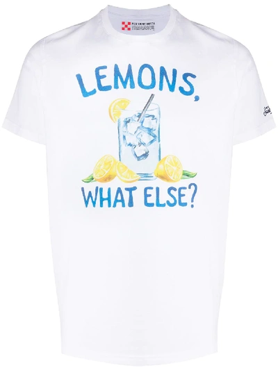 Shop Mc2 Saint Barth Lemons Print T-shirt In White