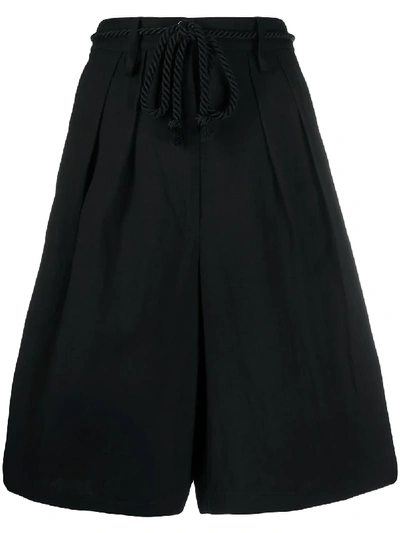 Shop Forte Forte Wide-leg Shorts In Black