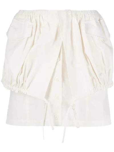 Shop Jacquemus La Jupe Cueillette Courte Miniskirt In White