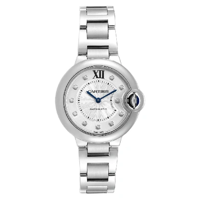 Shop Cartier Ballon Bleu 33mm Automatic Diamond Steel Ladies Watch We902074 In Not Applicable
