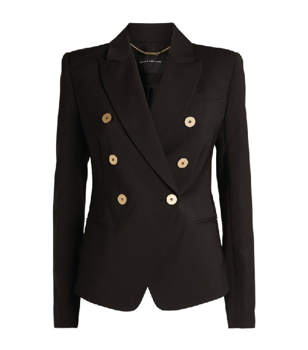 Camilla And Marc Double Breasted Blazer In Black | ModeSens
