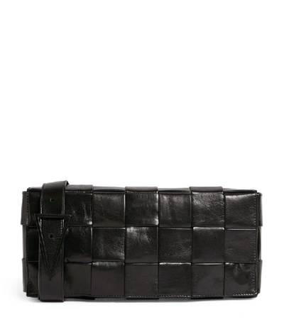 Shop Bottega Veneta Leather Intrecciato Cross-body Bag