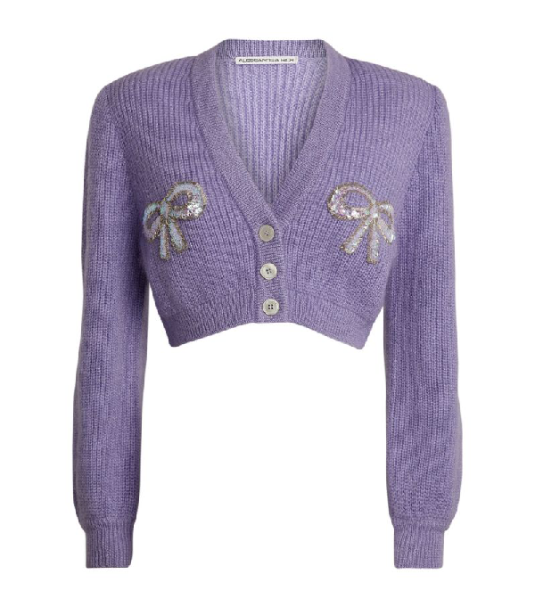 alessandra rich cardigan purple