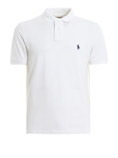 Shop Polo Ralph Lauren White Slim Polo Shirt
