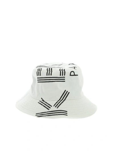 Shop Kenzo Black Print Hat In White