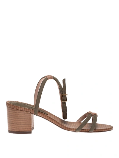 Shop Schutz Nubuck Sandals In Dark Green