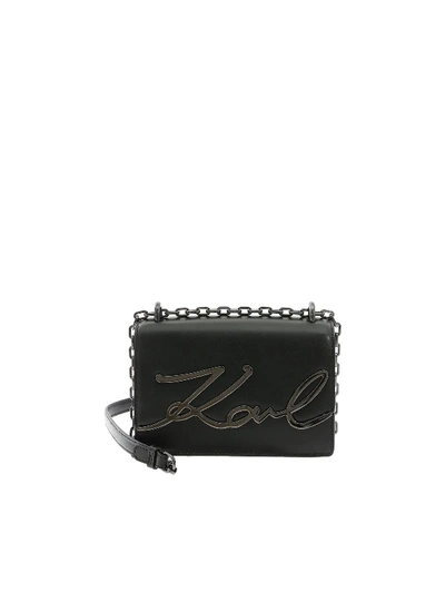 Shop Karl Lagerfeld Ksignature Bag In Black
