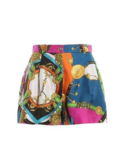 Shop Versace Baroque Rodeo Printed Shorts In Multicolour