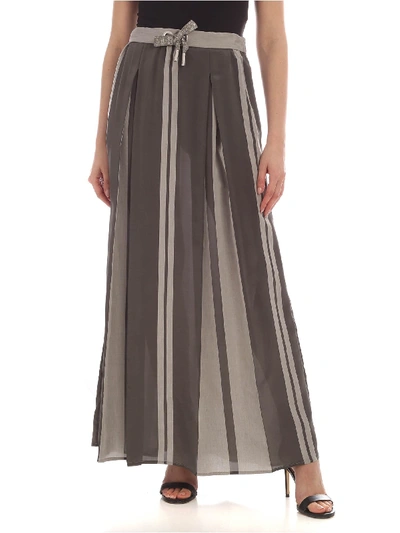 Shop Lorena Antoniazzi Viscose And Silk Skirt In Shades Of Grey