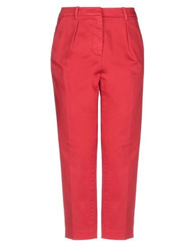 Shop Dondup Woman Pants Red Size 6 Cotton, Elastane
