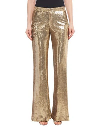 Shop Ainea Casual Pants In Gold