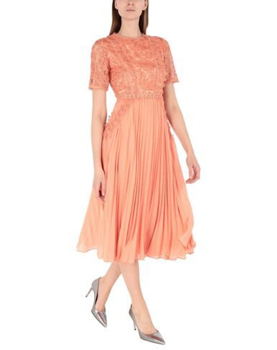 Shop True Decadence Midi Dresses In Salmon Pink
