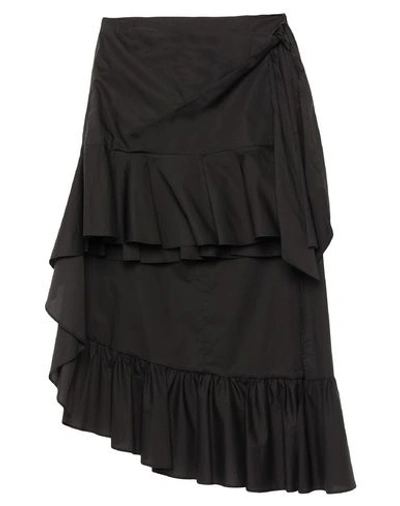 Shop Pinko Knee Length Skirt In Black