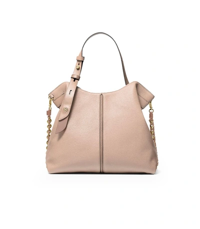 Shop Michael Kors Downtown Astor Pink Shopping Bag In Soft Pink / Fawn (pink)