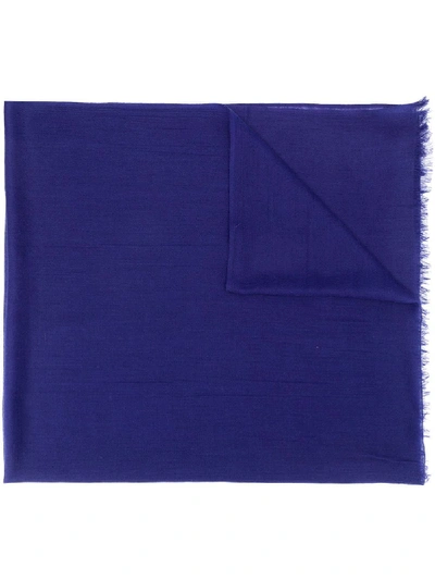 Shop N•peal Lightweight Cashmere Shawl In Blue