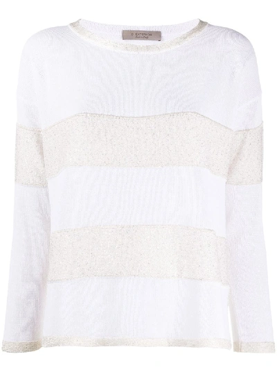 D-EXTERIOR STRIPED RELAXED-FIT JUMPER 