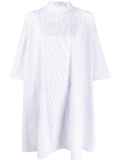 Shop Givenchy Oversized Pinstriped Top In White