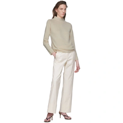 Shop Max Mara Off-white Sidney Trousers In 001 Ivory