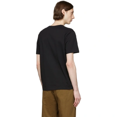 Shop Sunspel Black Organic Cotton Riviera T-shirt