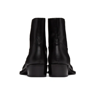 Shop Acne Studios Black Square Toe Boots