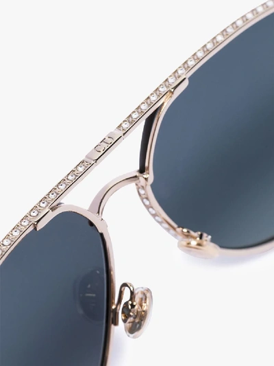 Shop Dior Gold-tone By Aviator-style Sunglasses In Black