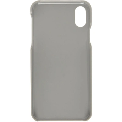 Shop Maison Kitsuné Maison Kitsune Grey Fox Head Iphone X Case In Lg Lt Grey