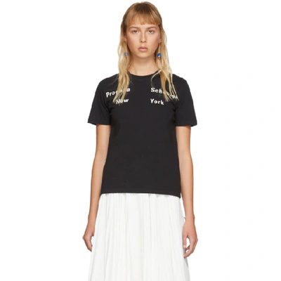 Shop Proenza Schouler Black  White Label New York T-shirt
