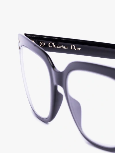 Shop Dior Black Square Glasses