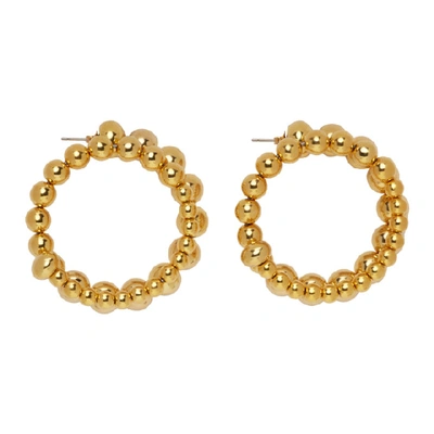 Shop Simon Miller Gold Ram Hoop Earrings In 40005 Gold