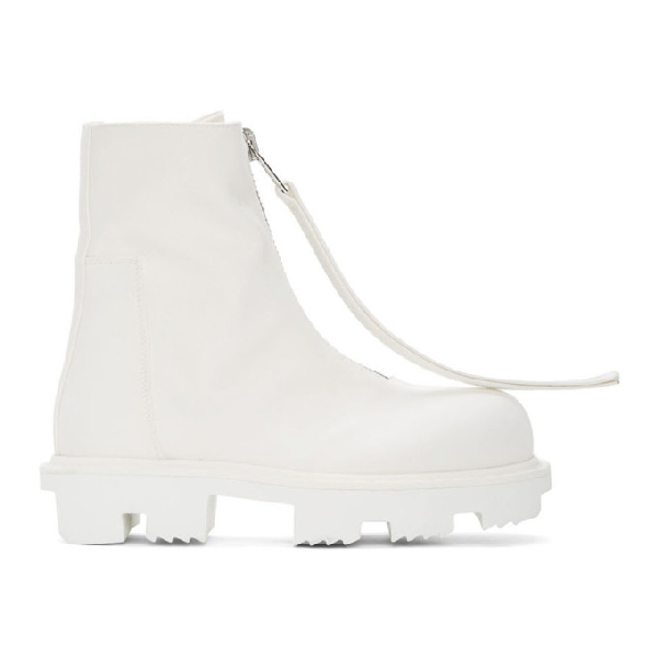 rick owens white boots