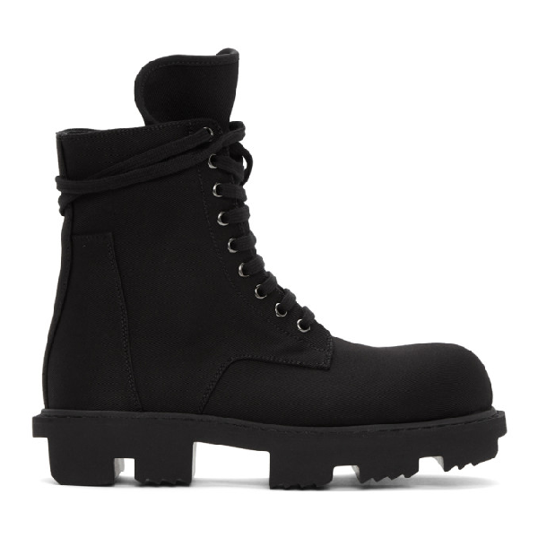 rick owens lace up boots
