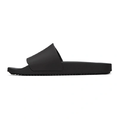 Shop Rick Owens Drkshdw Black Rubber Slides In 0908 Blk