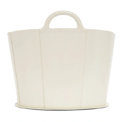 Shop Marni White Tropicalia Tote In 00w04 White