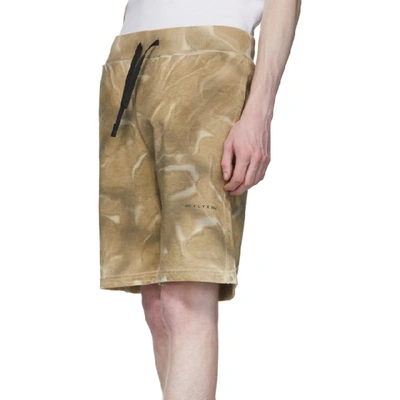 Shop Alyx 1017  9sm Tan Dyed Pattern Shorts In Beg0006-dar
