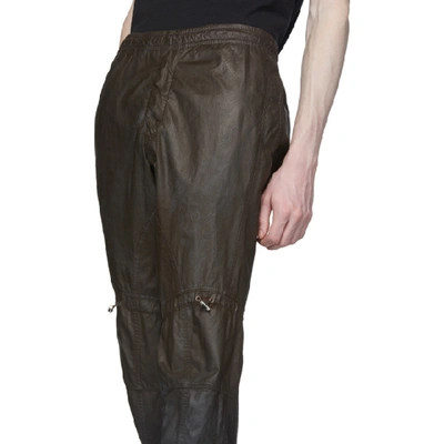 Shop Alyx 1017  9sm Brown Elastic Waist Gaiter Trousers In Brw0003-dar