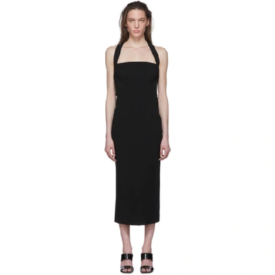 Shop Dolce & Gabbana Black Jersey Longuette Dress In N0000 Black