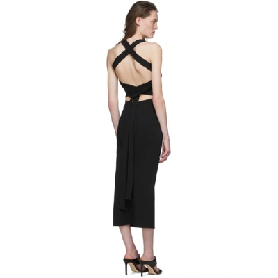 Shop Dolce & Gabbana Black Jersey Longuette Dress In N0000 Black