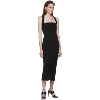 Shop Dolce & Gabbana Black Jersey Longuette Dress In N0000 Black