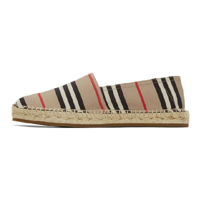 Shop Burberry Beige Alport Icon Stripe Espadrilles In Archive Bei