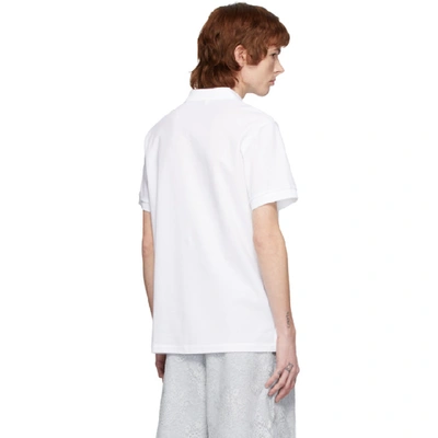 Shop Burberry White Goldman Polo