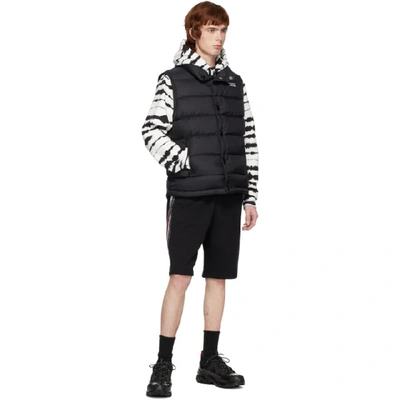 Shop Burberry White And Black Watercolor Hoodie In Monochrome