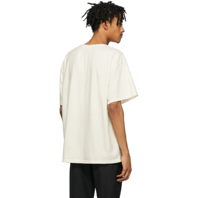 Shop Rhude Off-white Pocket Logo T-shirt